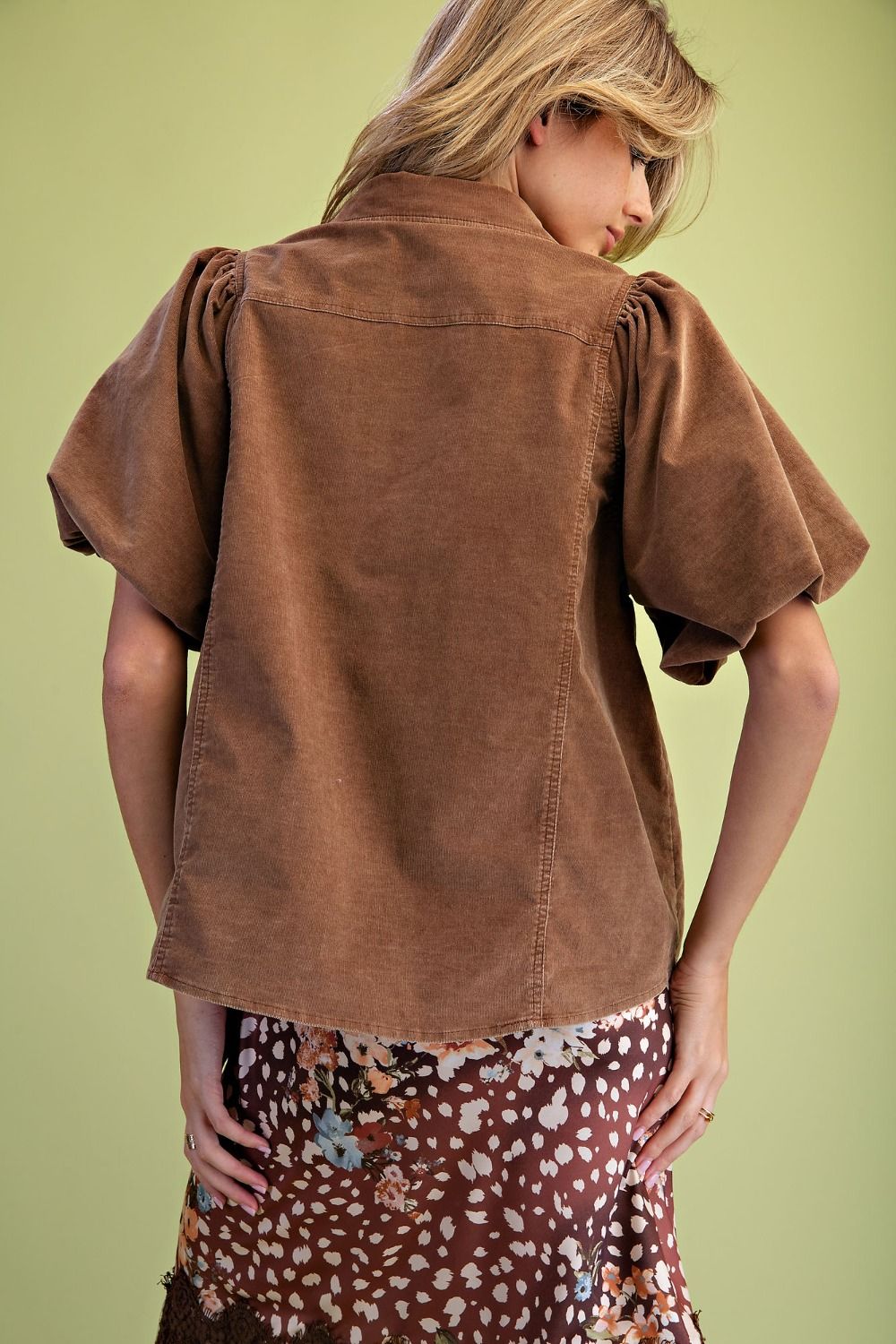 Brown Corduroy Button Up