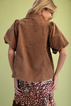 Brown Corduroy Button Up