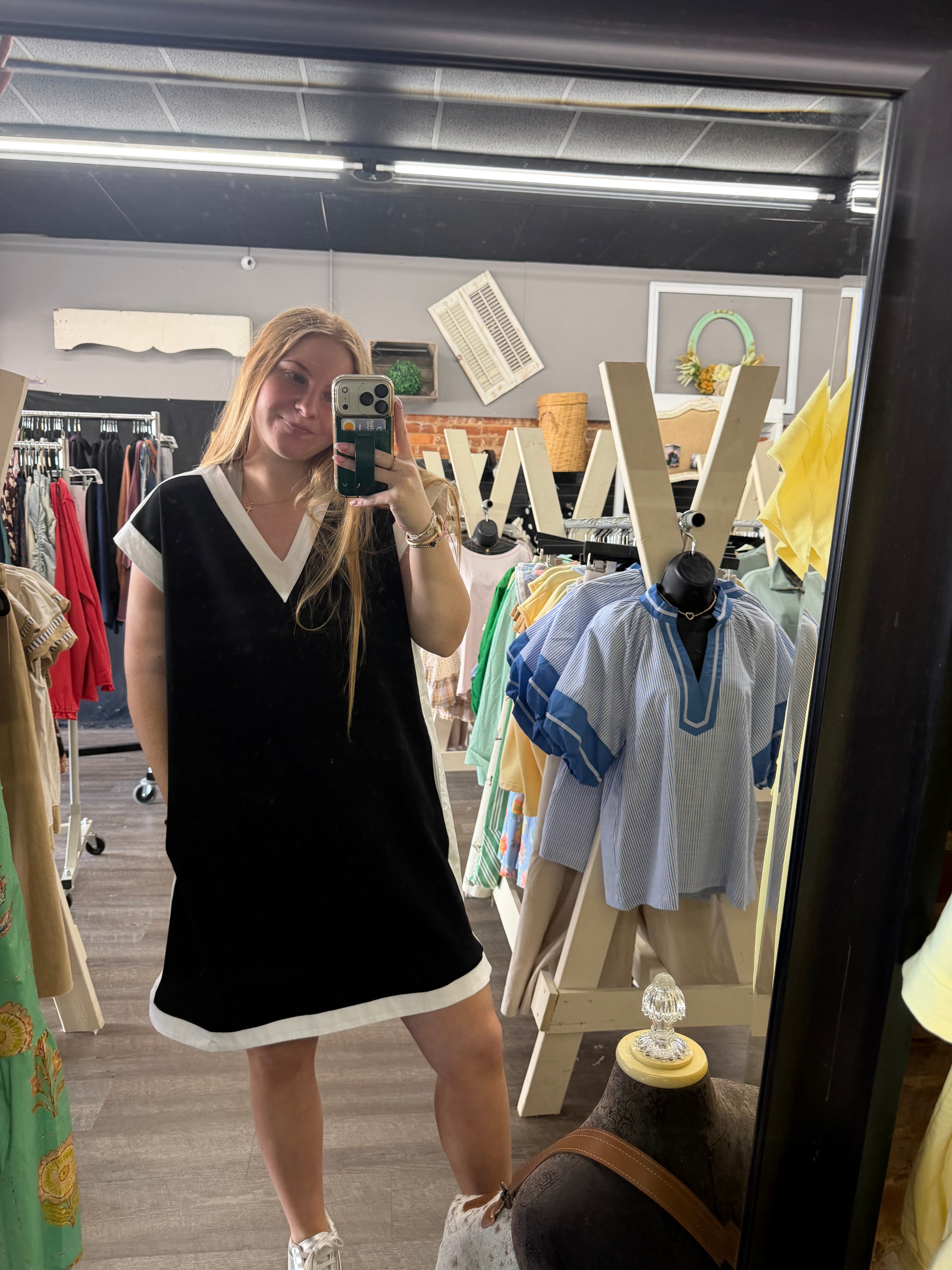 Black/White Contrast Dress