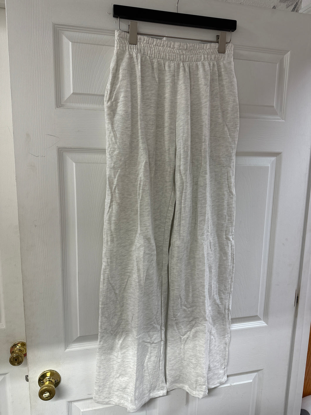 Ash Grey Wide Leg Terry pant w/pockets