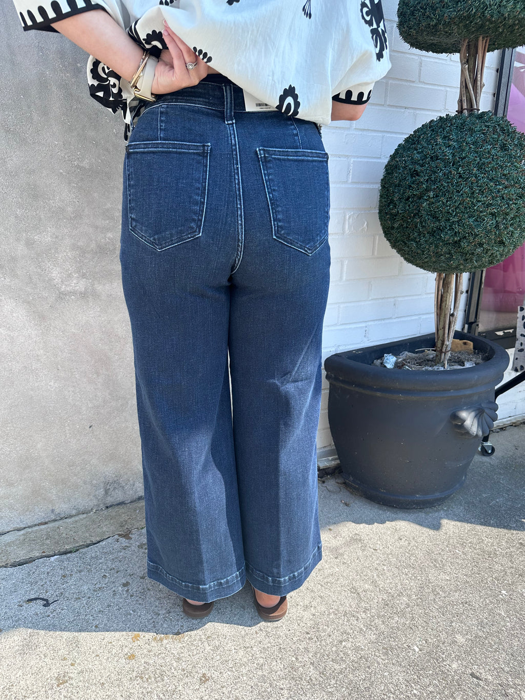 JB Dark Ankle Wide Trouser