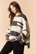 Charcoal/Ivory Oversized Sweatshirt