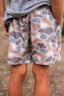 Brown Camo Youth Shorts
