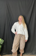 Mocha Gold Textured Lace Pants