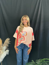 Load image into Gallery viewer, Peach Flower Patch Top
