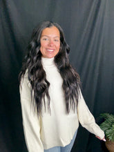 Load image into Gallery viewer, Cream Diagonal Ribbed Sweater
