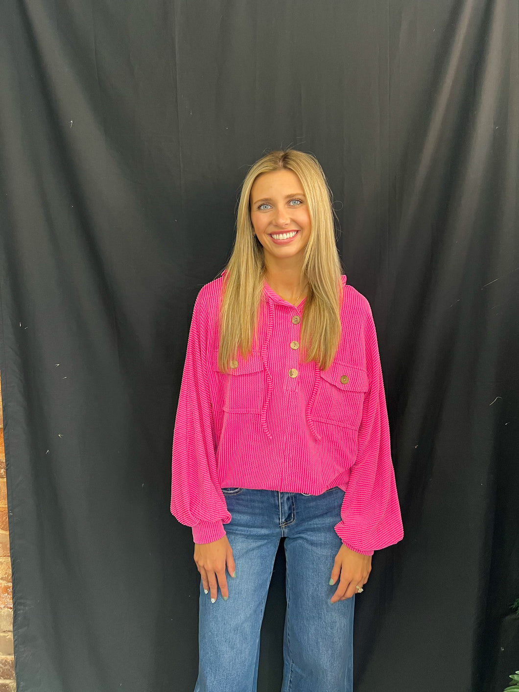 Fuchsia Ribbed Pullover