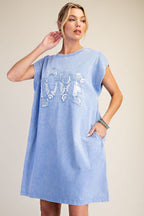 Peri Blue Love Patch Dress