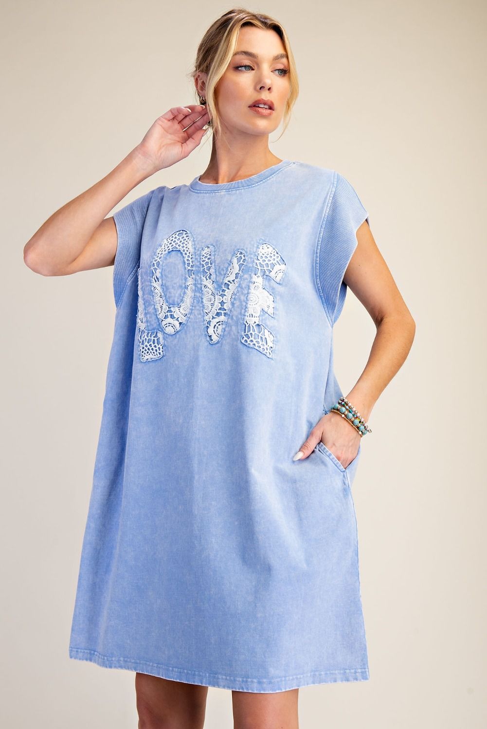Peri Blue Love Patch Dress