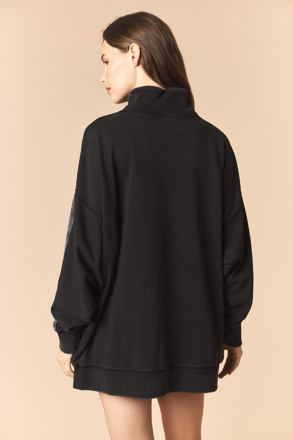Black Ga Mock Neck