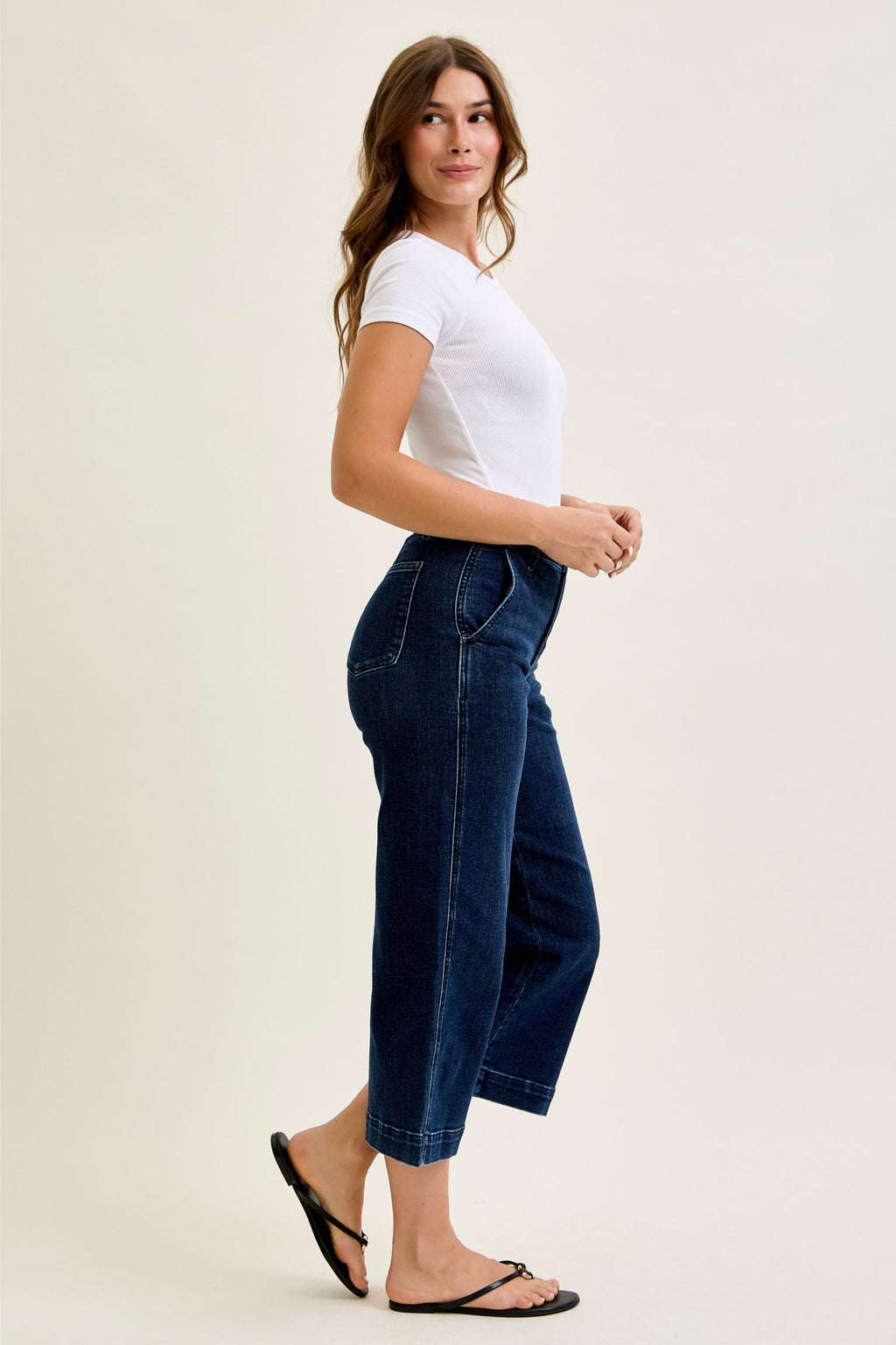 JB Dark Ankle Wide Trouser