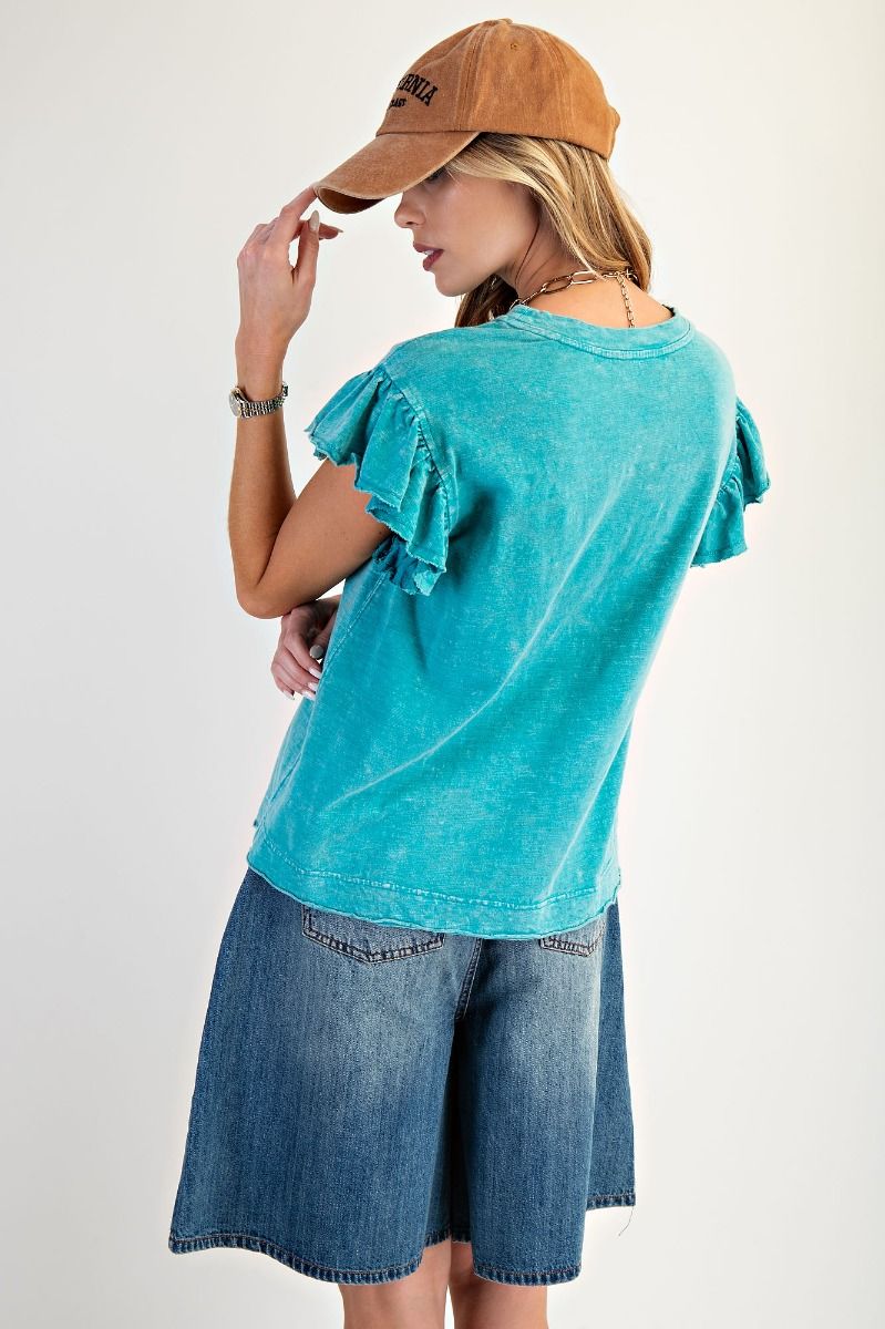 Arctic Sea Mineral Washed Sleeveless Top