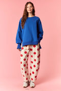Off White Red Polka Dot Denim Barrel