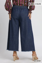 Curvy Dark Denim Crop Pant