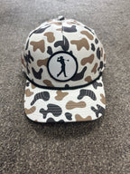 Golfer White Camo Hat