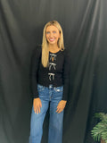 Black Bow Cardigan