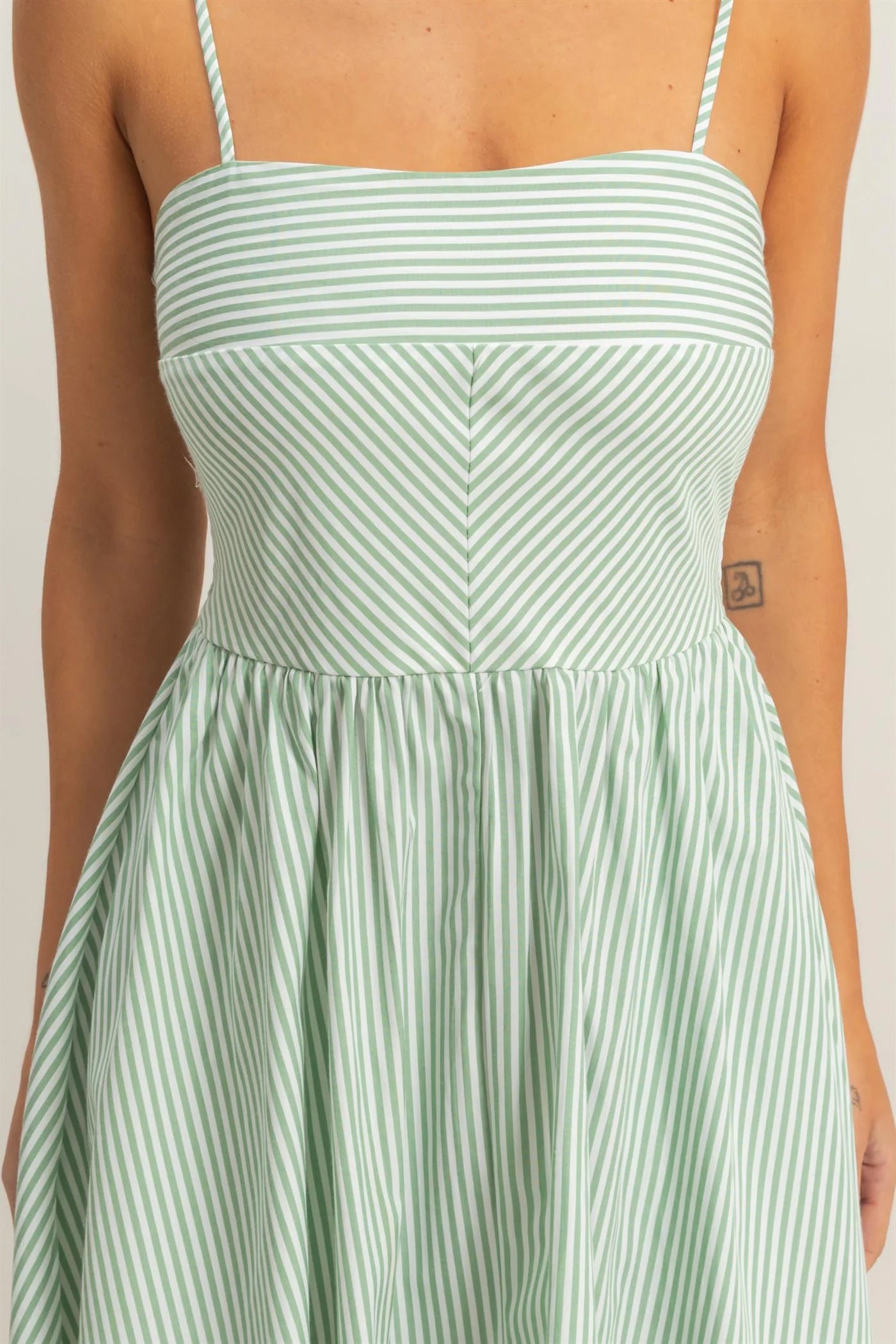 Green Spaghetti Strap Dress