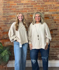 Taupe Exposed Seam Sweatshirt