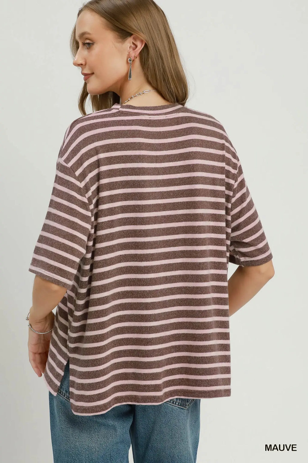 Mauve/Brown Striped Set