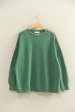 Load image into Gallery viewer, Green Oversized Crewneck Pullover
