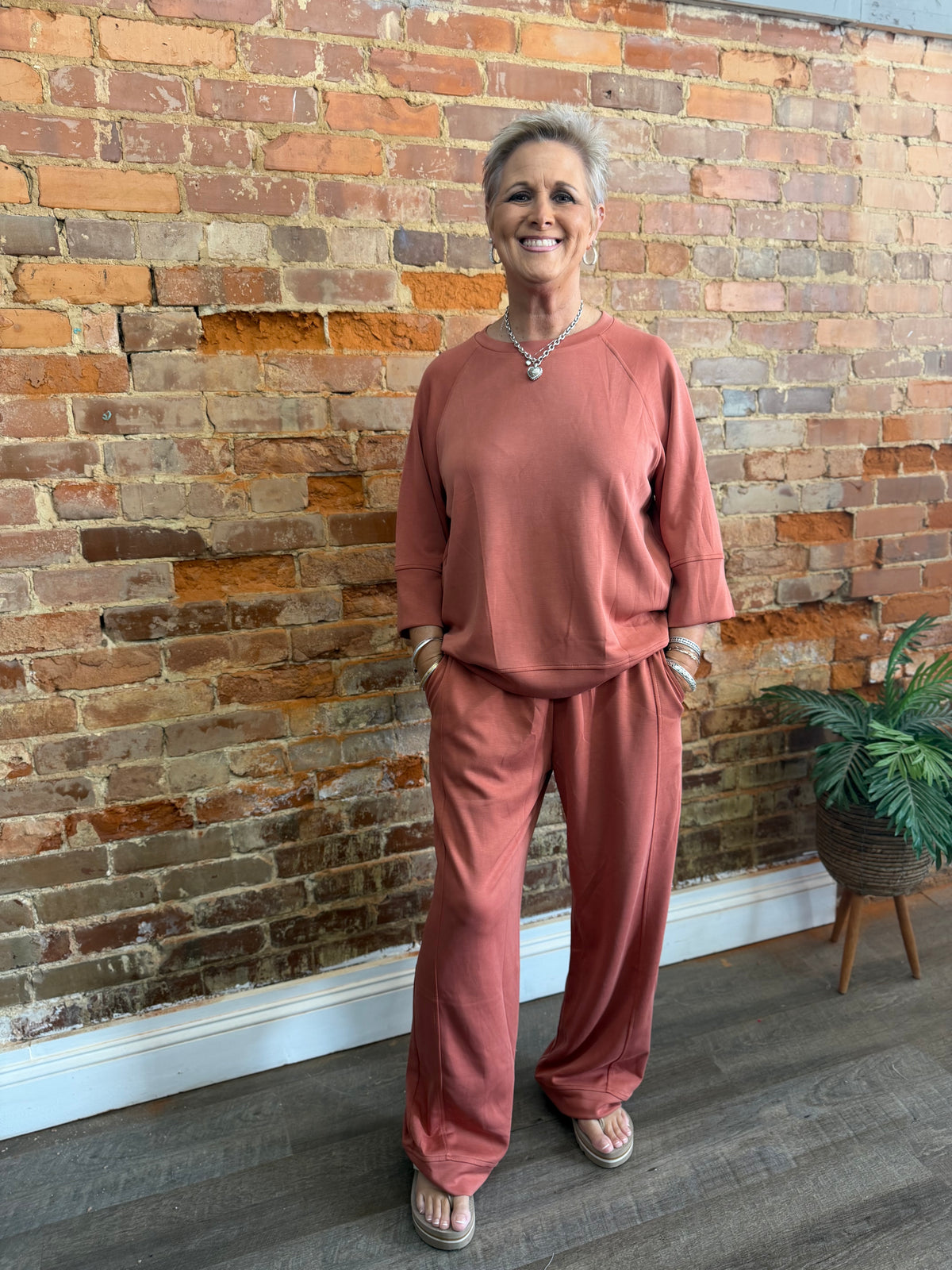 Terracotta Luxe Knit Pant Set