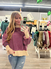 Load image into Gallery viewer, Vintage Red Stripe Sweatshirt
