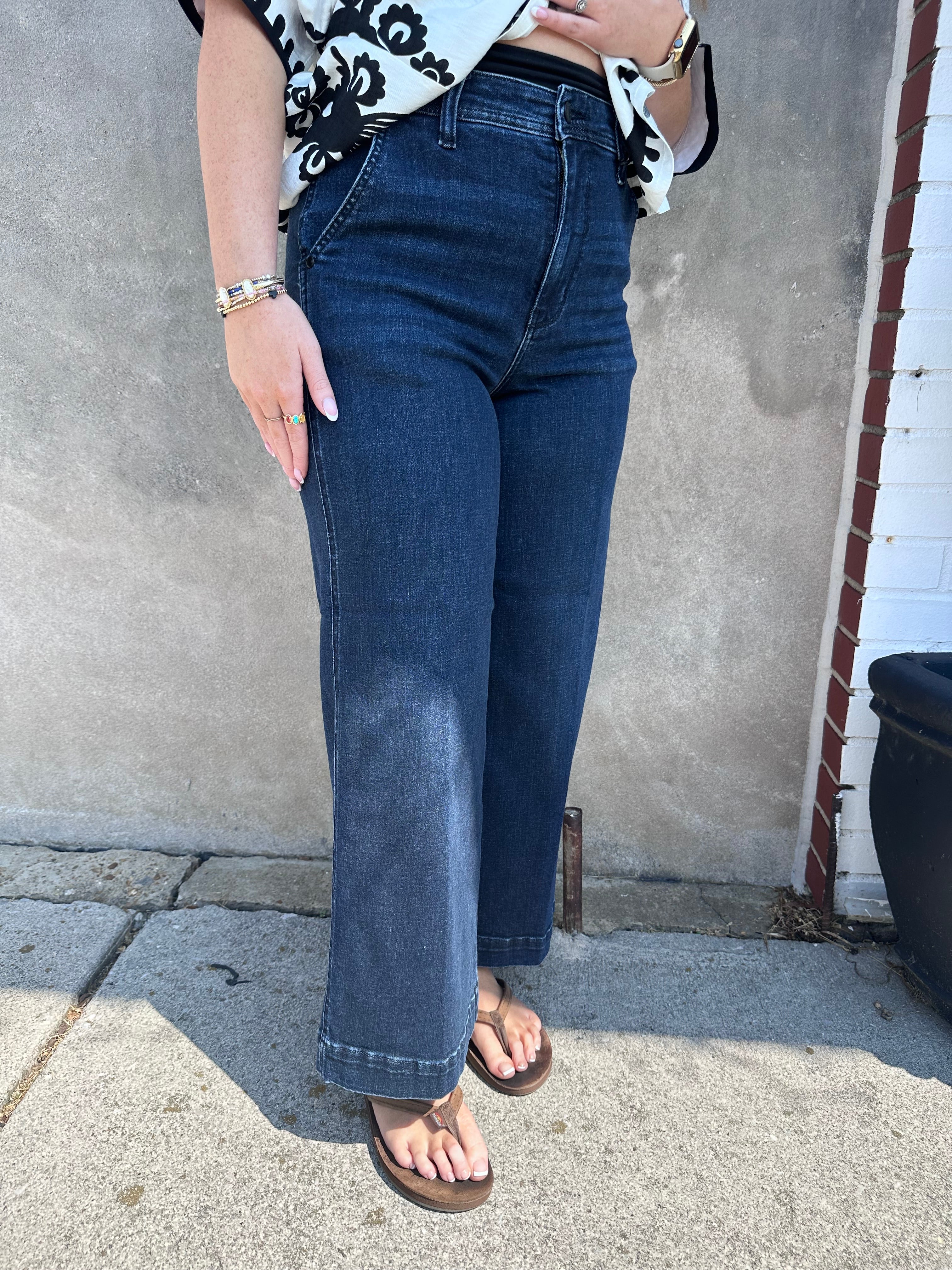 JB Dark Ankle Wide Trouser