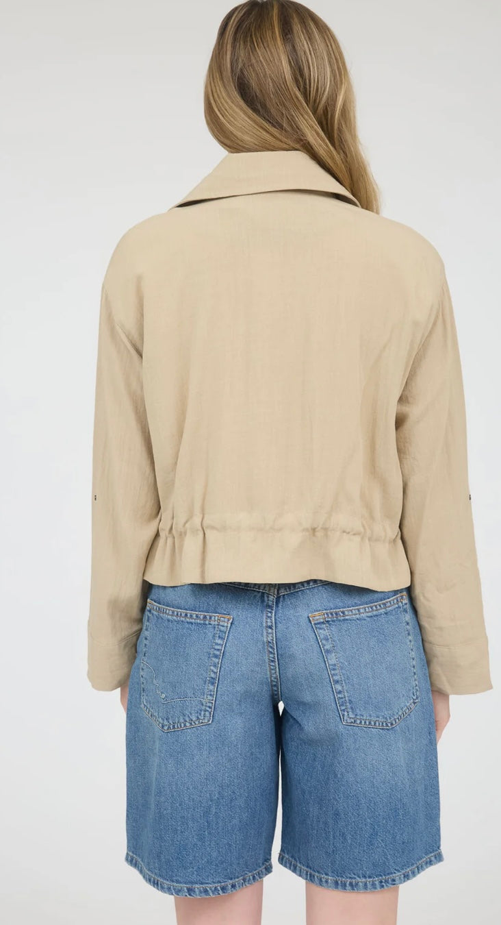 Khaki Snap Button Jacket