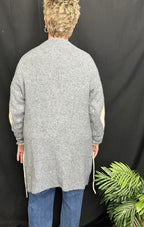 Oatmeal/Grey Long Cardigan