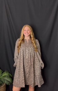 Mocha Animal Print Dress