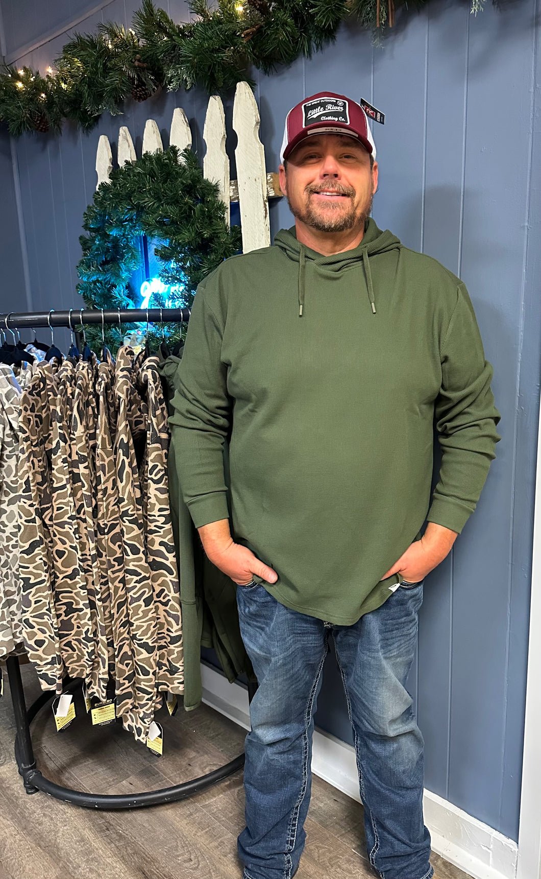 Thermal Hoodie - Mallard Green