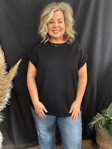 Black Curvy Top