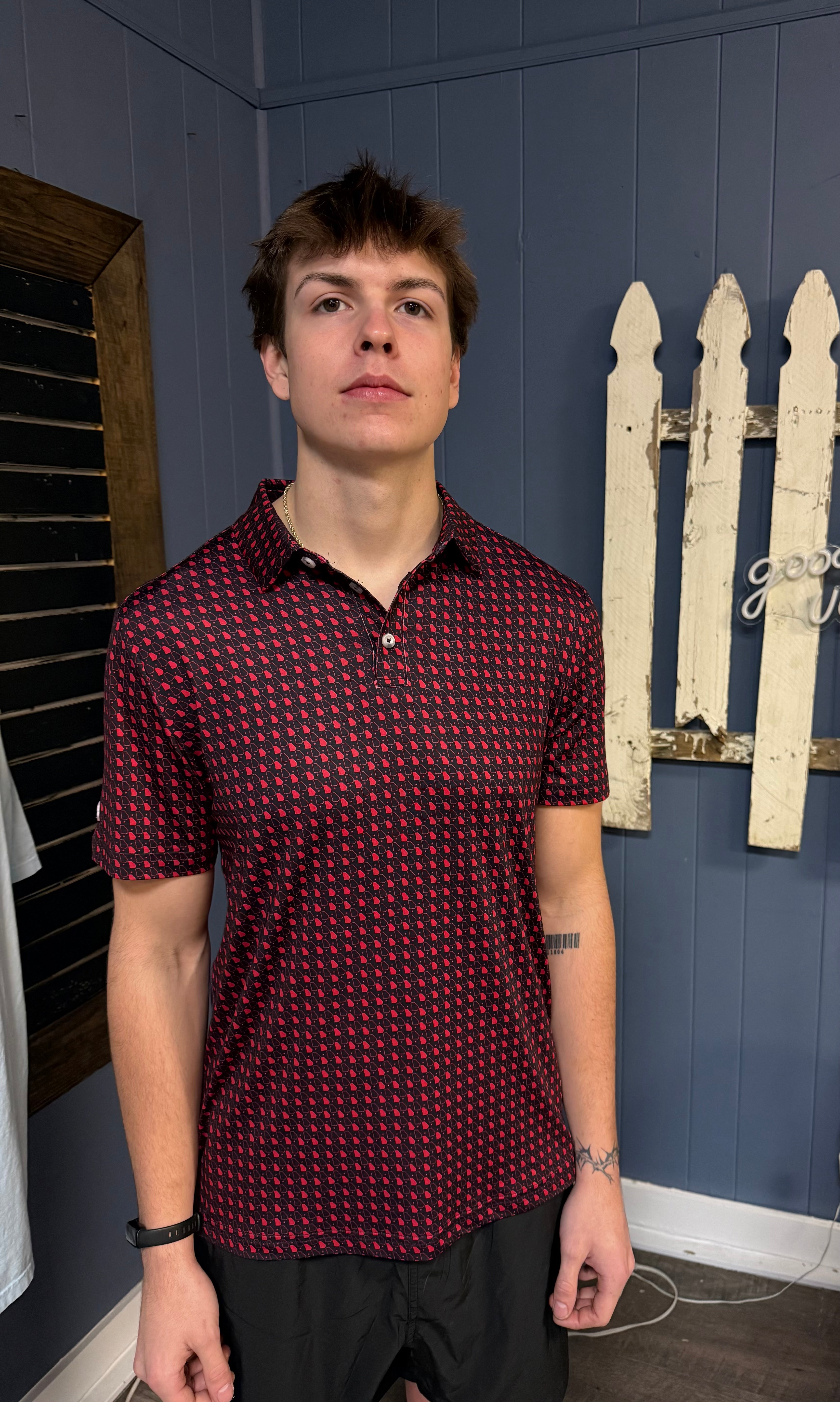 Burlebo Performance Polo Red & Black