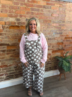 Mocha Polka Dot Overalls