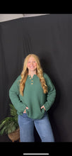 Load image into Gallery viewer, Forest Green Henley Top

