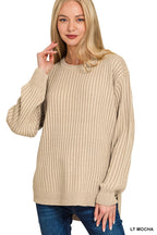 Mocha Curved Hem Top