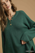 Load image into Gallery viewer, Forest Green Henley Top
