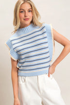 Light Blue Striped Sweater