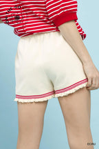 Cream /Red Skort Set