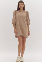 Load image into Gallery viewer, Mocha Puff Sleeve Dress
