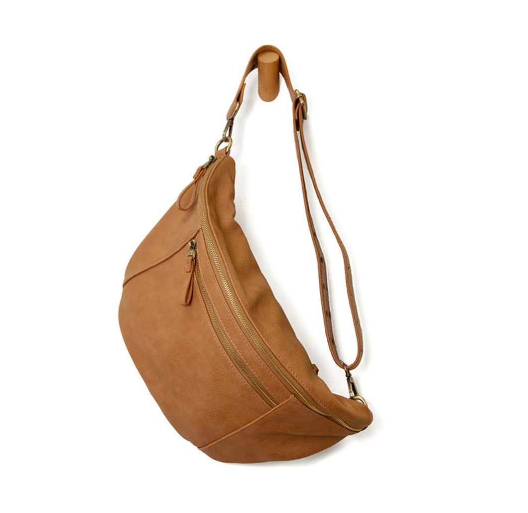 Mel Large Sling Crossbody Bag Mid Tan