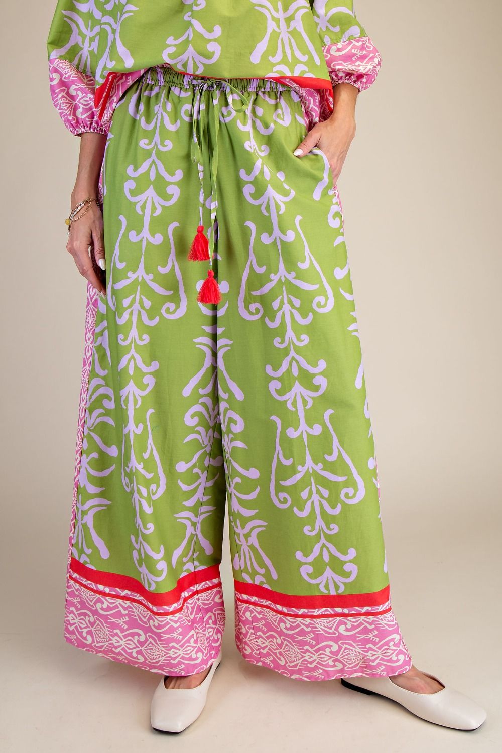 Pink & Green Mixed Pant