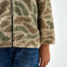 Load image into Gallery viewer, Youth Sherpa Full Zip Jacket-Alpine Camo
