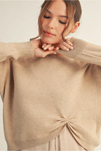 Champagne Sweater and Deess w/knot detail