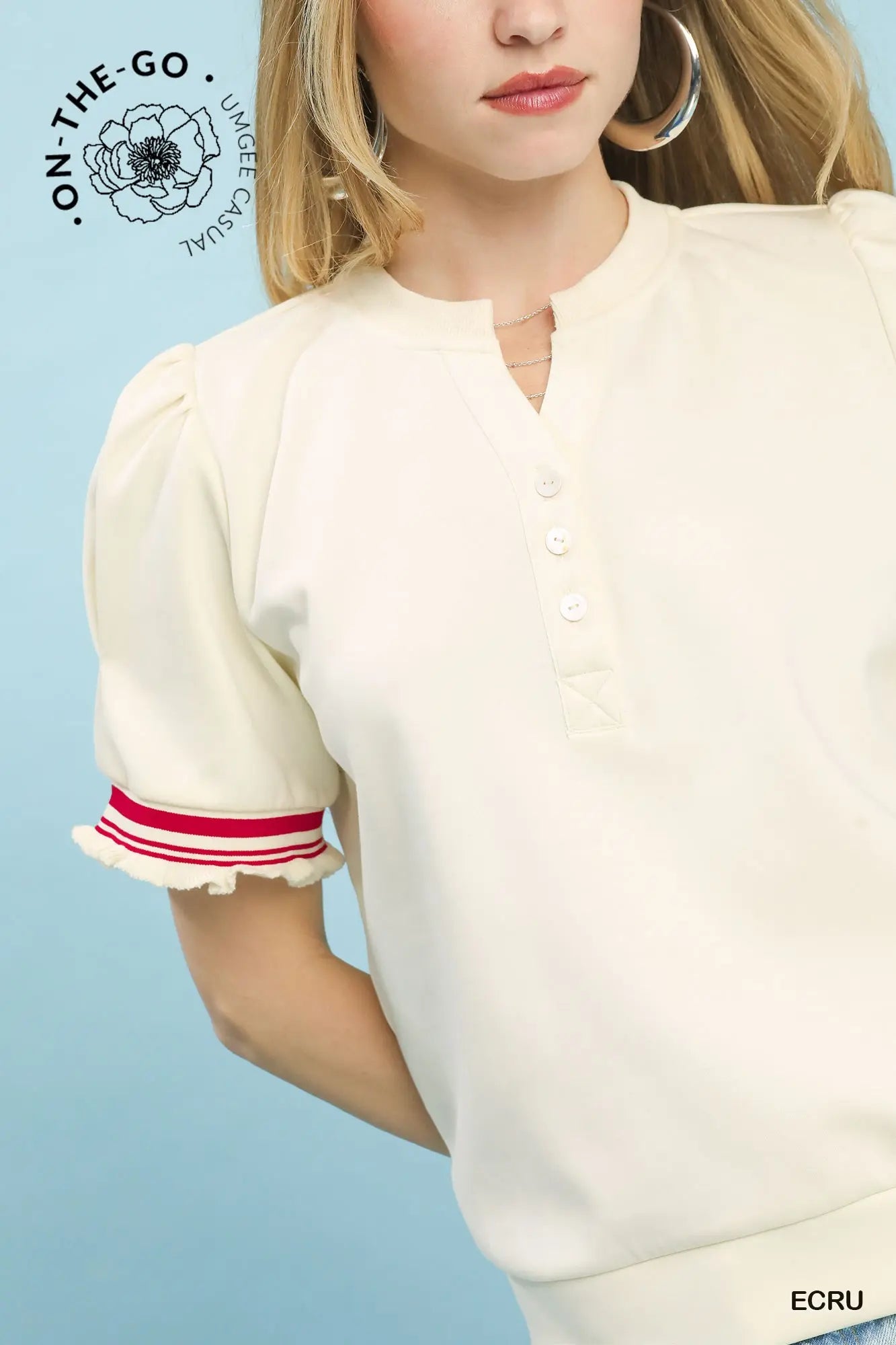 Cream /Red Skort Set