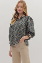Load image into Gallery viewer, Midnight Floral 3/4 Sleeve Top
