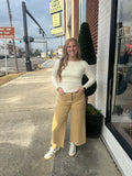 Cream Boat Neck Ruched Side Top