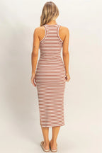Brick Ribbed Tank Dress
