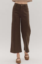 Load image into Gallery viewer, Brown Pants w/Scallop Hem
