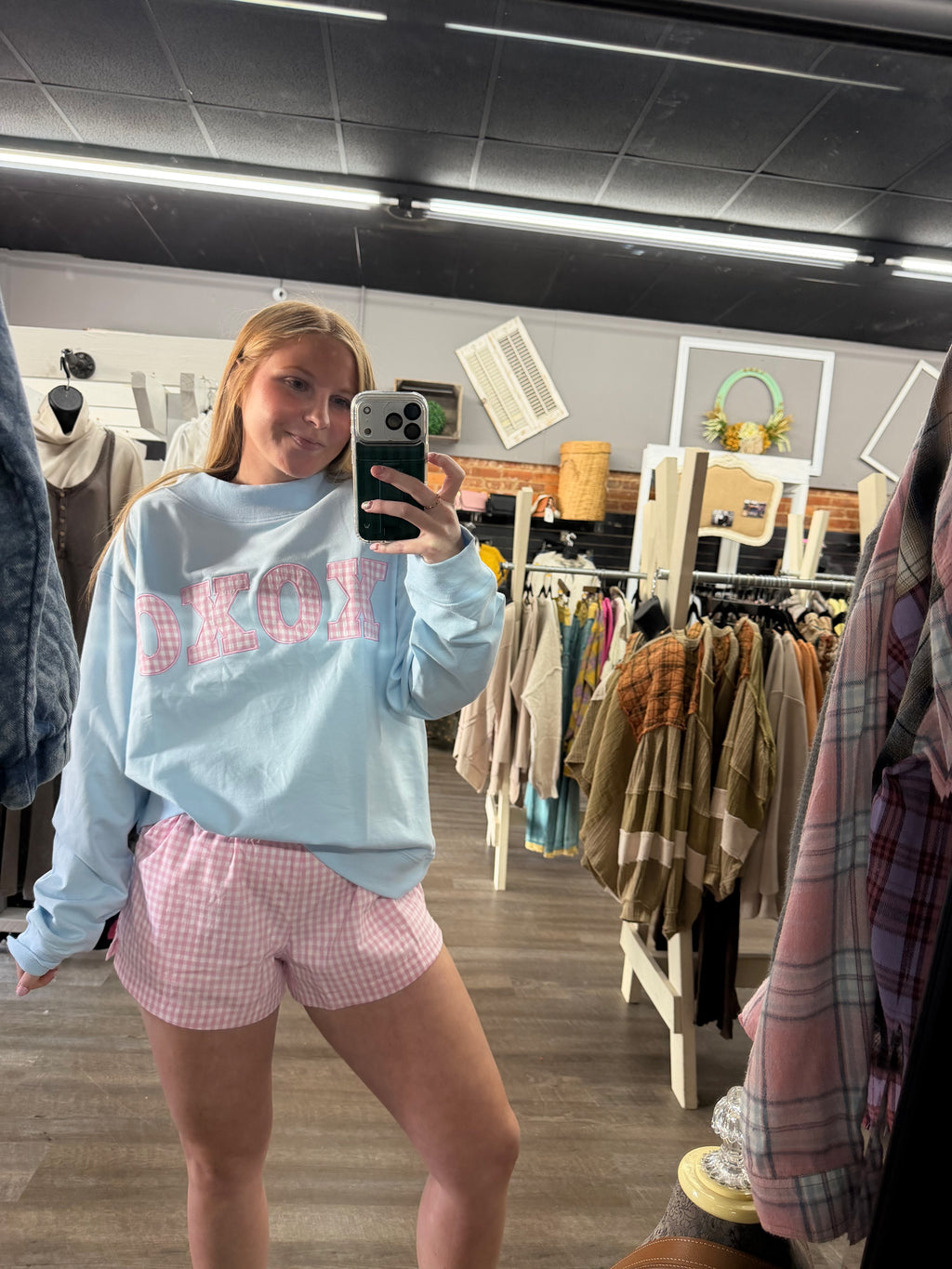 Baby Pink Gingham Shorts
